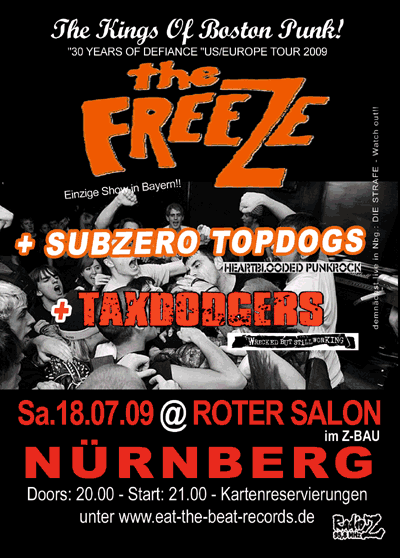 The Freeze - Live in Nürnberg - Ticketreservierung unter www.eat-the-beat-records.de